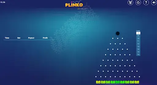 Screenshot of 1win plinko game Screenshot of 1win plinko game